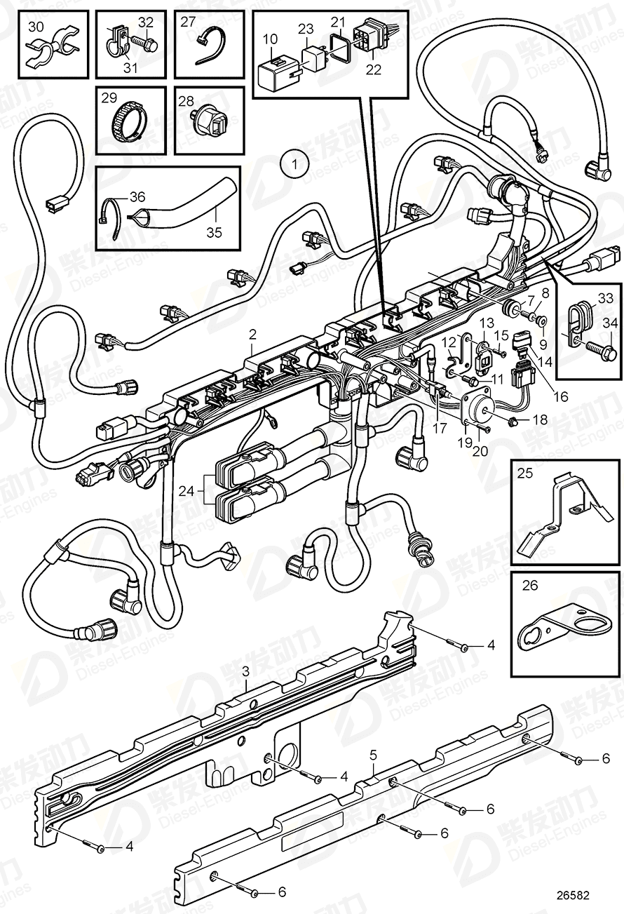 volvo penta Clamp 981664 Drawing volvo penta Clamp 981664 Drawing